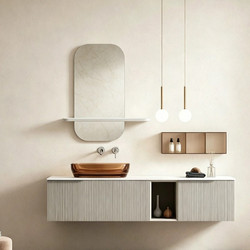 Καθρέπτης Lunaria λευκό MDF 60x11.5x60εκ