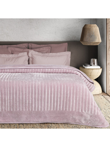 Das Home Κουβερτα Velour Υπερδιπλη 1383 Dusty Pink Dusty Pink