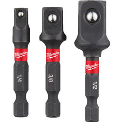 MILWAUKEE SHOCKWAVE Σετ Αντάπτορες Κρούσης 3 Τεμαχίων 1/4'' 3/8'' 1/2'' (4932479228 )