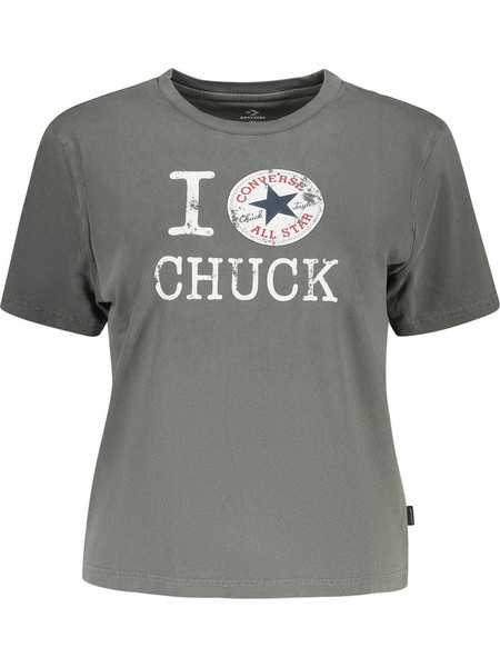 Converse Womens Short-sleeve T-shirt Grey CVW6T540_GR001BLK