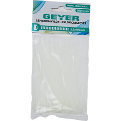 GEYER Δεματικά 2.5x100mm λευκά (100τμχ)