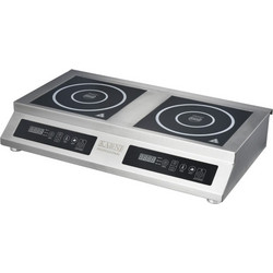 Karni ROS-202 Επαγωγική εστία διπλή 7kW 75x43x14,5cm με φίλτρο λίπους και διπλό εξαερισμό (Εξουσιοδοτημένο Service)