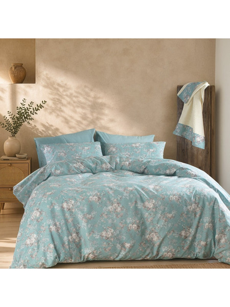 Πάπλωμα Μονό (Σετ 160x240) Rythmos Camelia Γαλάζιο