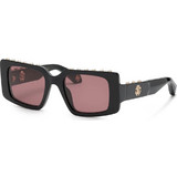 Roberto Cavalli SRC039S 51700Y Γυναικεία Γυαλιά Ηλίου Τετράγωνα Κοκάλινα Μαύρα με Ροζ Φακό