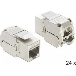 Keystone RJ45 θηλυκή υποδοχή LSA Cat6A STP - σετ 24 τεμ. (Delock 86405)