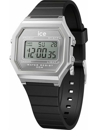 Ice Watch Ψηφιακό Γυναικείο Ρολόι με Μαύρο Καουτσούκ Λουράκι IC022735