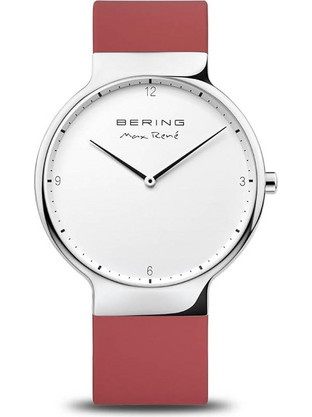 Bering Max Rene Ανδρικό Ρολόι με Κόκκινο Καουτσούκ Λουράκι 15540-500