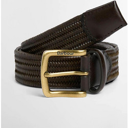 BARBOUR BARBOUR STRETCH LEATHER BELT MAC0486-BROL91.7 DarkOliveGreen