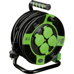 Μπαλαντέζα Καρούλι REV Cable Drum Resin 25m IP 44 4-fold sw gn