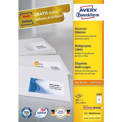 Αυτοκόλλητες Ετικέτες Avery 52,5 x 29,7mm, A4 (3651)