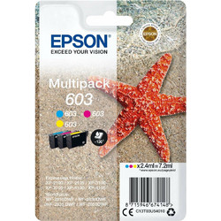 Epson 603 C/M/Y Πακέτο 3 Μελανιών Εκτυπωτή Inkjet