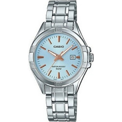 Casio Γυναικείο Ρολόι με Ασημί Μεταλλικό Μπρασελέ LTP-1308D-2A