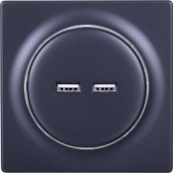 Πρίζα Ρεύματος Fibaro FGWU-021-8 socket-outlet 2x USB Black