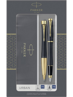 Parker Urban Muted Black GT Fountain Σετ Στυλό Διαρκείας 2τμχ