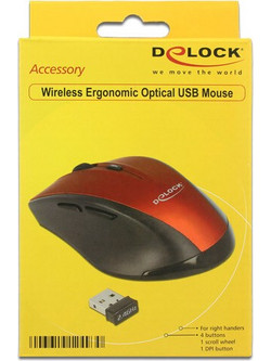 DeLOCK 12493 Ασύρματο Ποντίκι Red
