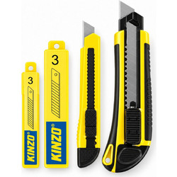 KINZO Σετ 2 Φαλτσέτες 9mm & 18mm με Ανταλλακτικές Λάμες 79384