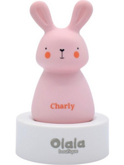 Olala Boutique Κουνελάκι Charly Ροζ - Διακοσμητικό Παιδικό Φωτιστικό LED