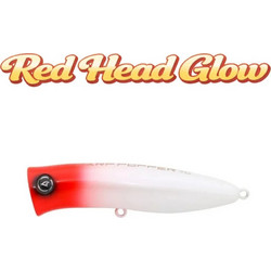 Harp Popper 70 Τεχνητό Δόλωμα Επιφανείας Φωσφοριζέ Red Head