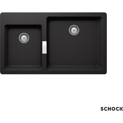 Schock Manhattan Cristalite Ένθετος Νεροχύτης Γρανίτη Ματ Nero 86x50cm 30291-1401