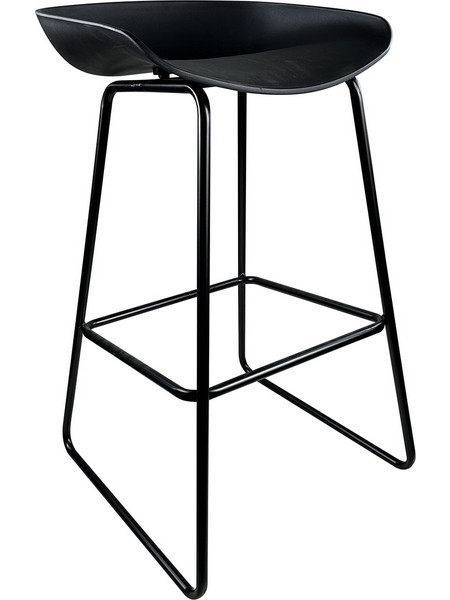 Σκαμπό Bar ArteLibre VICTORY Μαύρο PP/Μέταλλο 43x42x85cm