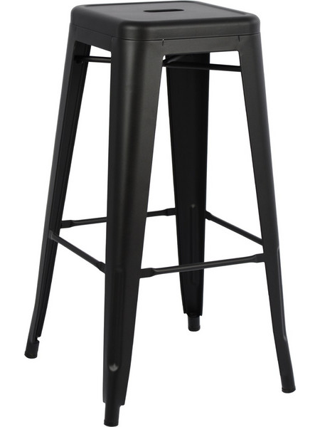 ΣΚΑΜΠΟ ΜΠΑΡ ΜΕΤΑΛΛΙΚΟ MELITA-PRO HM8642.42 ΣΕ ΜΑΥΡΟ ΜΑΤ 43x43x78Υεκ
