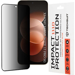 Techsuit - 111D Privacy Full Glue - Xiaomi Redmi Note 17 Pro 5G / Redmi Note 17 Pro Max - Black