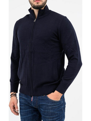 Lexton 19.38 Alpaca Cardigan Ανδρική Ζακέτα Navy Μπλε 19.38.ALPACA CARDIGAN-NAVY