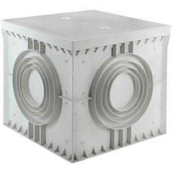 Βιομηχανικό πλαστικό φρεάτιο Eurolamp 550x550x500 mm γκρι IP54 IK10 - 147-31903