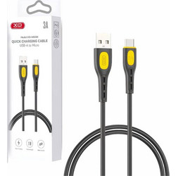 Καλώδιο Φόρτισης & Δεδομένων USB-A σε Micro USB 3A 1m Μαύρο