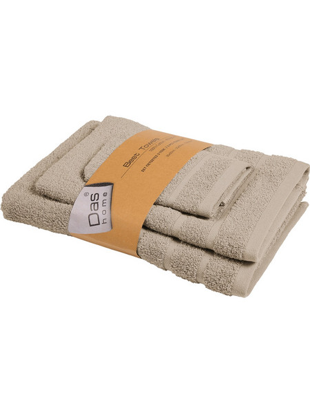 Das Home Σετ Πετσετεσ 3Τεμαχιων Best 0706 Taupe Taupe