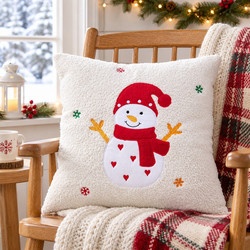 Χριστουγεννιάτικο Μαξιλάρι Μπουκλέ (40x40) K-M Snowman AAE826280