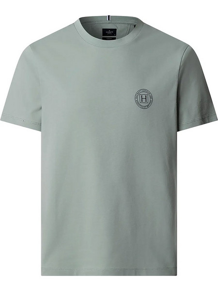 Hackett ανδρικό T-shirt με graphic logo Classic Fit - HM5000121 Πράσινο Μέντας