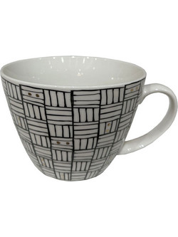 Serax Κουπα New Bone China Λευκο Μαυρο Χρυσο 11x11x8 - Liberta - Λευκό,Μαύρο,Χρυσό