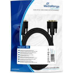 Καλώδιο MediaRange DVI monitor connection, digital dual link, DVI plug (24+1)/DVI plug (24+1) 2.0m, black (MRCS129)