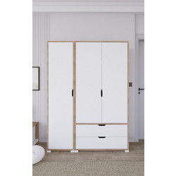 Wardrobe Nisan 1600-019 Light Wallnut Melamine Coated Particle Board 130x45x183 cm