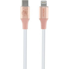 Guess GUCLLALRGDP cable USB-C / Lightning 1.5m Fast Charging Ebossed Logo pink