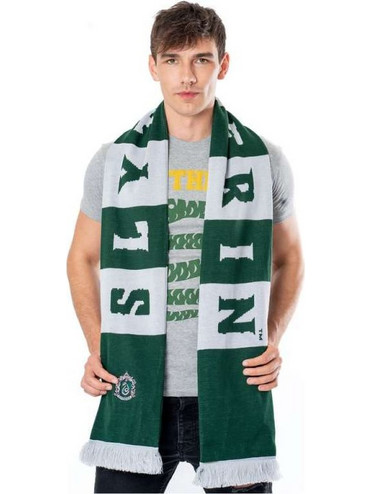 Harry Potter - Κασκόλ Slytherin σε Άσπρο / Πράσινο Χρώμα