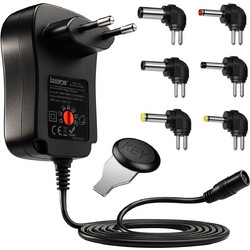 Izoxis Ρυθμιζόμενο Universal Τροφοδοτικό 3-12V 30W με 6 Αντάπτορες USB και Καλώδιο 1,5m 26106