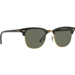 Ray-Ban RB3016 W03/65 Ανδρικά Γυαλιά Ηλίου Τετράγωνα Κοκάλινα Μαύρα με Μαύρο Polarized Φακό