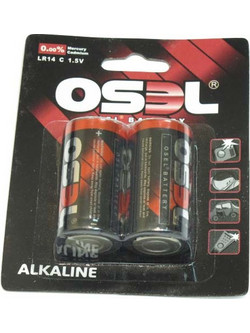 OSEL Αλκαλικές μπαταρίες LR14C ζεύγος σε blister pack