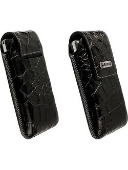 Krusell Vinga Pouch Croco Black Large Θήκη κινητών τηλεφώνων