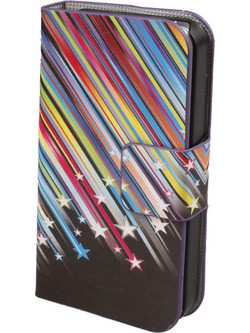Δερμάτινη Stand Θήκη/Πορτοφόλι για Huawei Honor 3X G750 Μαύρη με Πεφταστέρια (OEM)