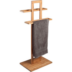 Ξύλινη Κρεμάστρα Δαπέδου 85x37x25 cm με 2 θέσεις για Πετσέτες Μπάνιου από Μπαμπού (Bamboo) - Cb