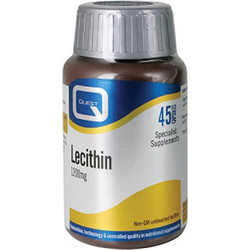 Quest Unbleached Lecithin Συμπλήρωμα Διατροφής με Λεκιθίνη 1200mg 45 Κάψουλες