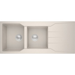 Sanitec Ultra Granite 801 Επικαθήμενος Νεροχύτης Γρανίτη Αντιστρεφόμενος Ματ Sabbia 116x50cm