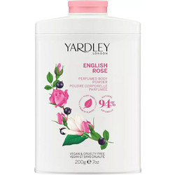 Yardley English Rose Pefrumed Talc Φυσικό Γυναικείο Αποσμητικό σε Πούδρα Χωρίς Αλουμίνιο 200gr