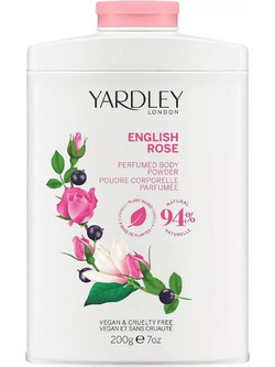 Yardley English Rose Pefrumed Talc Φυσικό Γυναικείο Αποσμητικό σε Πούδρα Χωρίς Αλουμίνιο 200gr