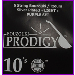 Prodigy Purple 10s Σετ 6 Χορδές Μπουζουκιού Silver Plated Copper 10-22" Light Tension