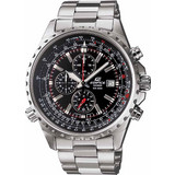 Casio Edifice Ανδρικό Ρολόι Χρονογράφος με Ασημί Μεταλλικό Μπρασελέ EF-527D-1AVEF