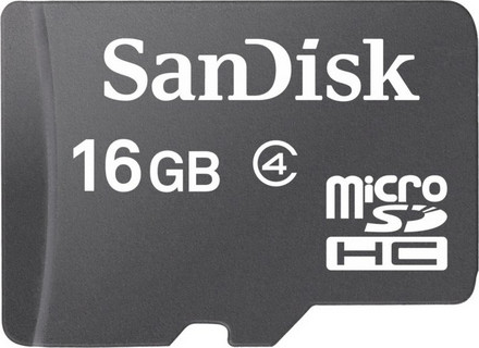 Κάρτα Μνήμης Sandisk microSDHC 16GB Class 4